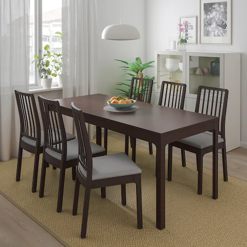 NỘI THẤT THÔNG MINH BÀN MỞ RỘNG EKEDALEN IKEA - NÂU SẪM 120 / 180x80 cm