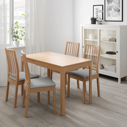 NỘI THẤT THÔNG MINH BÀN MỞ RỘNG EKEDALEN IKEA - GỖ SỒI 80 / 120x70 cm