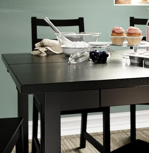 NỘI THẤT THÔNG MINH BÀN MỞ RỘNG NORDVIKEN IKEA - ĐEN 152 / 223x95 cm