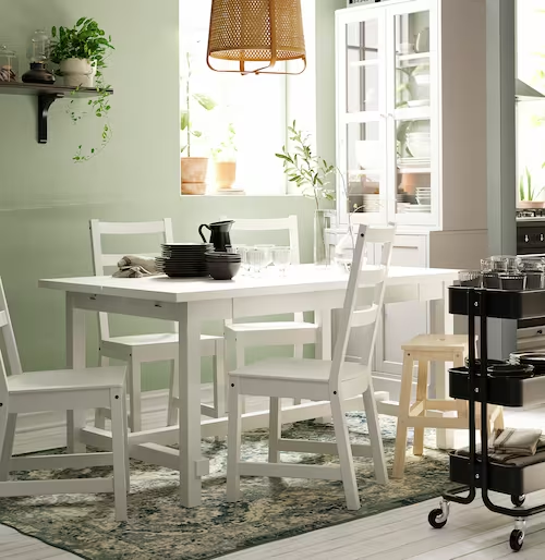 NỘI THẤT THÔNG MINH BÀN MỞ RỘNG NORDVIKEN IKEA - TRẮNG 152 / 223x95 cm
