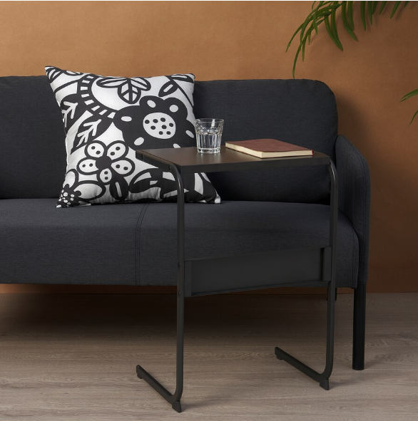 BÀN PHỤ BRUKSVARA IKEA - ĐEN 42x30 cm