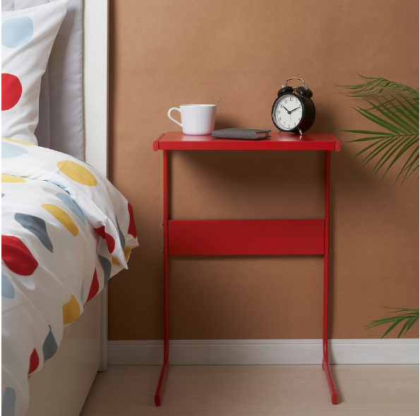 BÀN PHỤ BRUKSVARA IKEA - ĐỎ 42x30 cm