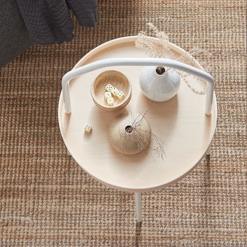 BÀN PHỤ BURVIK IKEA - TRẮNG 38 cm