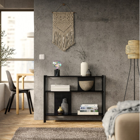 BÀN PHỤ JÄTTESTA IKEA - ĐEN 95x30 cm