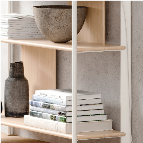 KỆ LƯU TRỮ JÄTTESTA IKEA - TRẮNG/TRE 120x85 cm