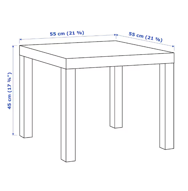 BÀN TRÀ COFFE LACK IKEA - MÀU GỖ 55x55 cm
