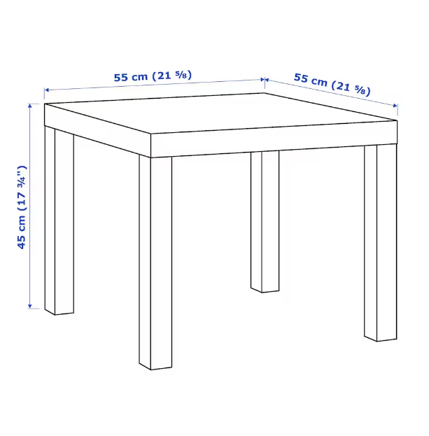 BÀN TRÀ COFFE LACK IKEA - TÍM 55x55 cm