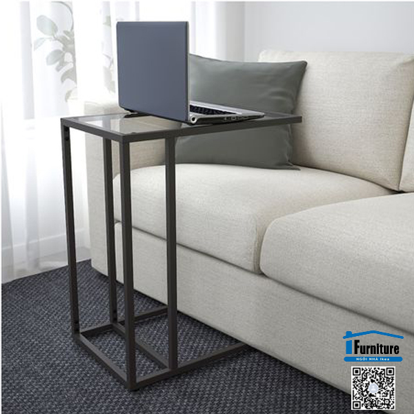 BÀN PHỤ LAPTOP VITTSJÖ IKEA - ĐEN NÂU 35x65 cm