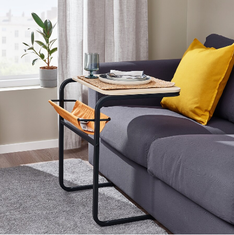 BÀN PHỤ OLSERÖD IKEA - XÁM VÀNG 53x50 cm