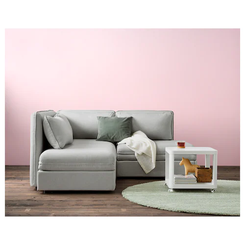 BÀN PHỤ CÓ BÁNH XE TINGBY IKEA - TRẮNG 50x50 cm