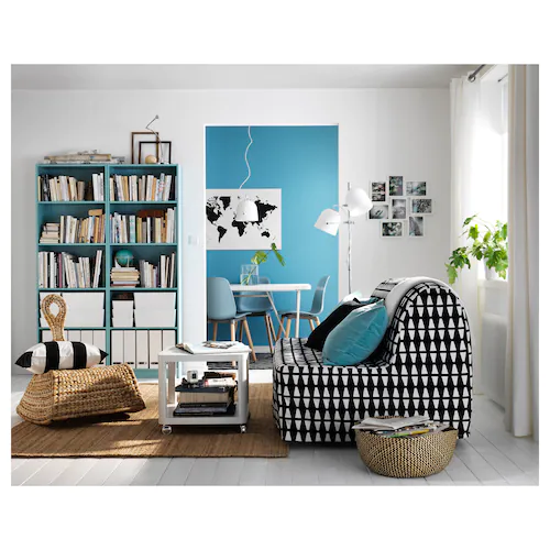 BÀN PHỤ CÓ BÁNH XE TINGBY IKEA - TRẮNG 50x50 cm