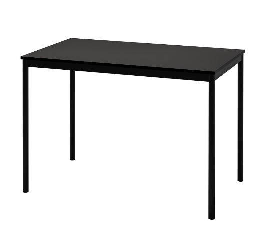 BỘ BÀN 4 GHẾ SANDSBERG / NISSE IKEA - ĐEN / TRẮNG CROM 110x67 cm