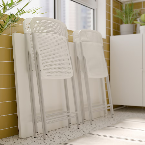 NỘI THẤT THÔNG MINH BÀN GẬP NGOÀI TRỜI TORPARÖ IKEA - TRẮNG 130x74 cm