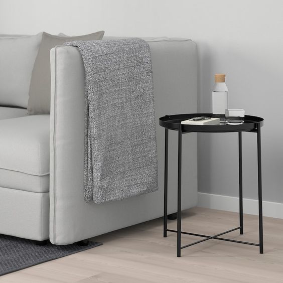 BÀN TRÀ COFFE GLADOM IKEA - ĐEN 45x53 cm