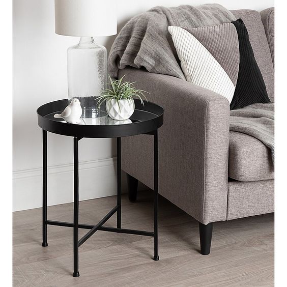 BÀN TRÀ COFFE GLADOM IKEA - ĐEN 45x53 cm