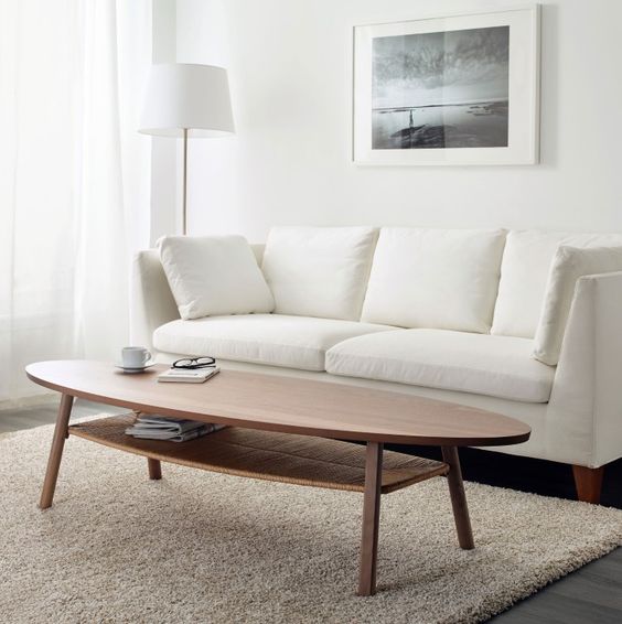 BÀN TRÀ STOCKHOLM IKEA - MÀU CÀ PHÊ 180x59 cm