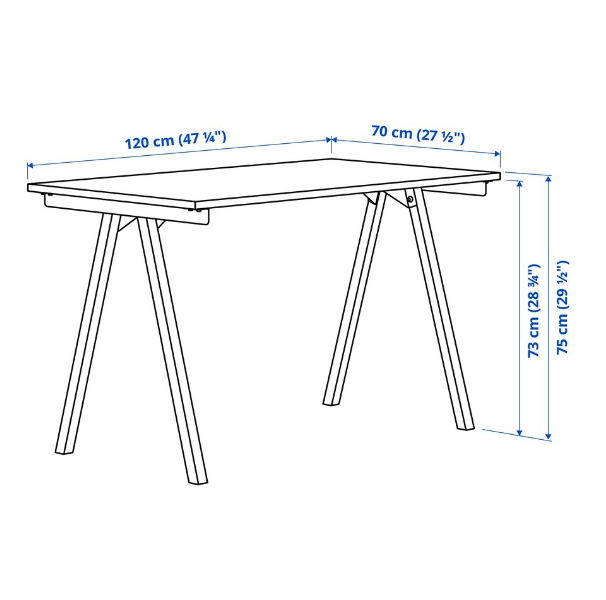 BÀN LÀM VIỆC TROTTEN IKEA - BE 120x70cm