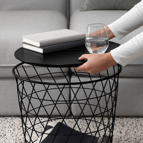 BÀN TRỮ ĐỒ ĐA NĂNG KVISTBRO IKEA - ĐEN 44 cm