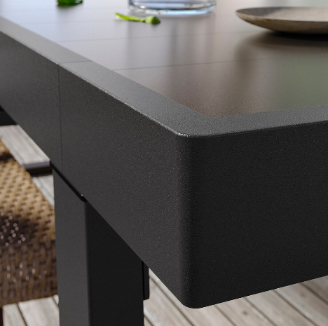 BÀN NGOÀI TRỜI VÄRMANSÖ IKEA - XÁM ĐEN 161x93cm