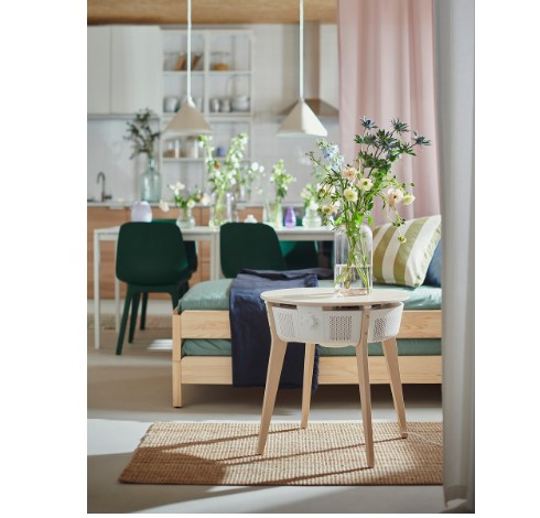 BÀN VỚI MÁY LỌC KHÔNG KHÍ STARKVIND IKEA - SỒI TRẮNG