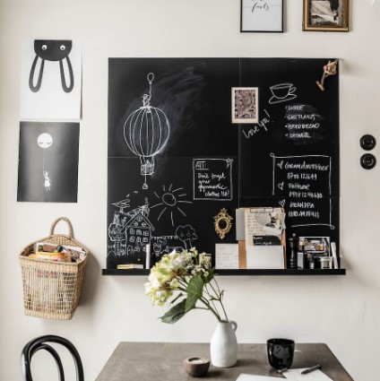 BẢNG VIẾT PHẤN SÄVSTA IKEA - ĐEN 50x70 cm