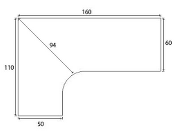 MẶT BÀN BEKANT IKEA - XANH LAM 160x110 cm