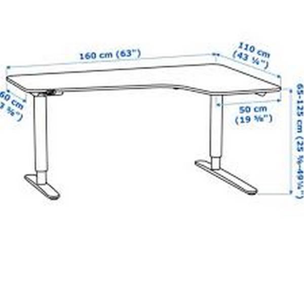 MẶT BÀN BEKANT IKEA - TRẮNG 160x110 cm