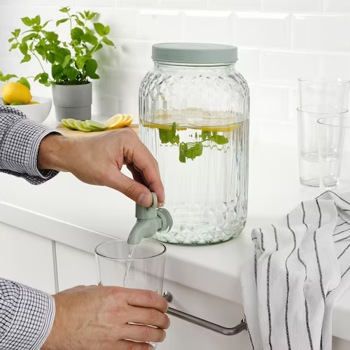 BÌNH THỦY TINH CÓ VÒI SOMMARFLÄDER IKEA 3L