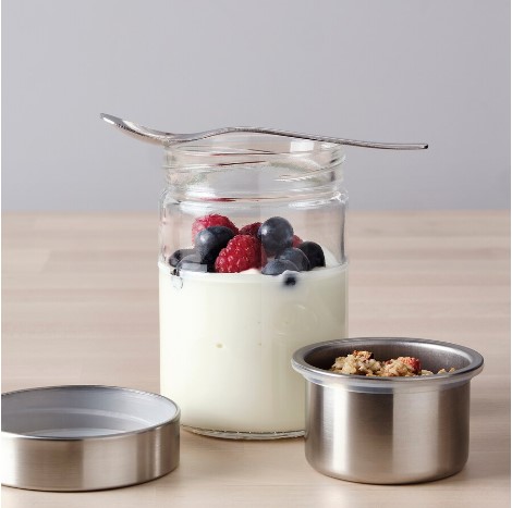 BÌNH THỦY TINH CÓ CỐC CHÈN DAGKLAR IKEA