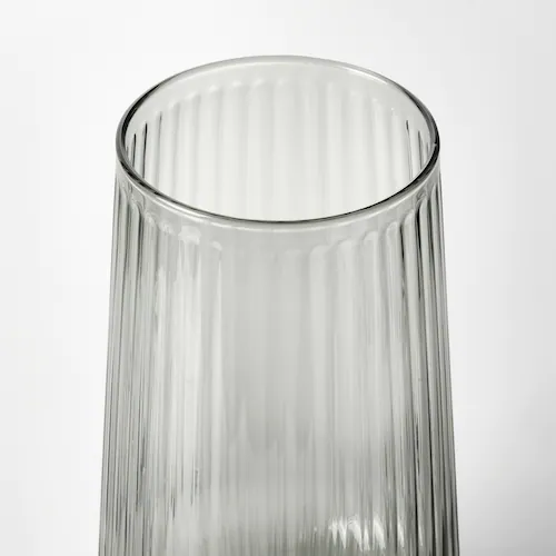 BÌNH HOA THỦY TINH GRADVIS IKEA - XÁM 19 cm