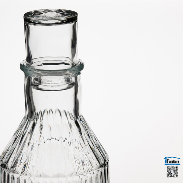 CHAI THỦY TINH CÓ NẮP SÄLLSKAPLIG IKE.A - 0.9L