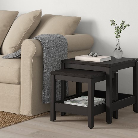 BỘ 2 BÀN HAVSTA IKEA - NÂU SẪM