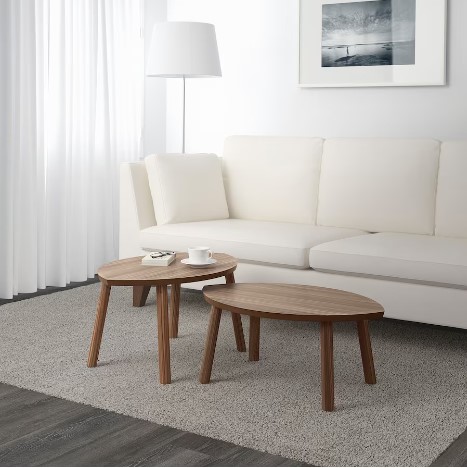BỘ 2 BÀN STOCKHOLM IKEA - VENER ÓC CHÓ