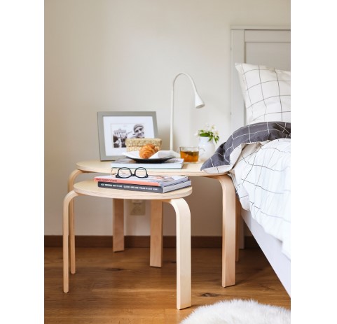 BỘ 2 BÀN SVALSTA IKEA - VENEER BẠCH DƯƠNG