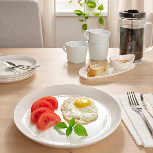 BỘ 2 ĐĨA NÔNG LÒNG FRÖJDEFULL IKEA - TRẮNG 25 cm