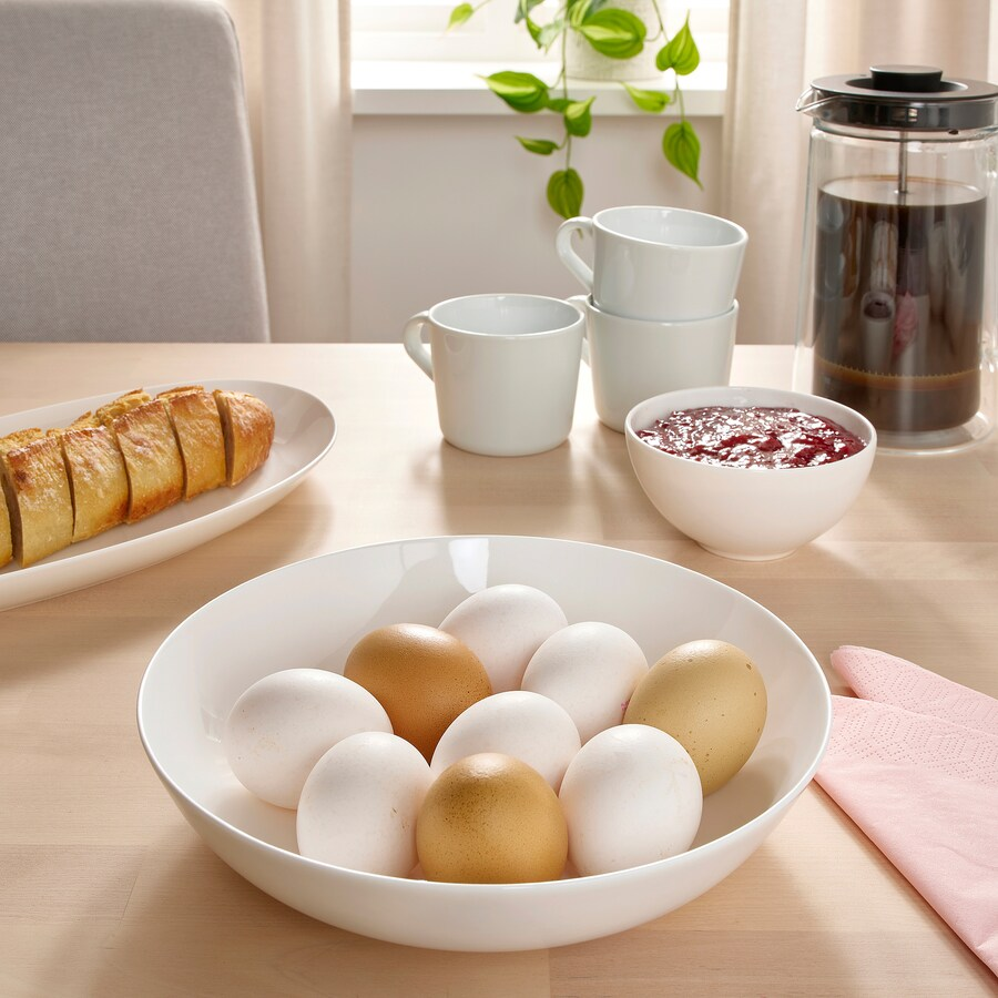 BỘ 2 ĐĨA SÂU LÒNG FRÖJDEFULL IKEA - TRẮNG 23 cm