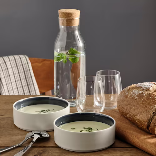 BỘ 2 TÔ OMBONAD IKEA - XÁM ĐẬM 15 cm