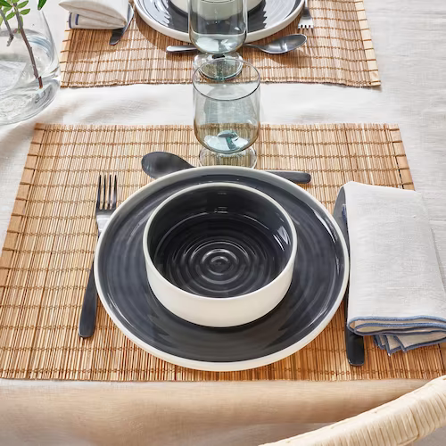 BỘ 2 TÔ OMBONAD IKEA - XÁM ĐẬM 15 cm