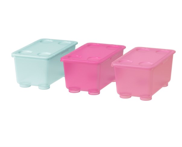 BỘ 3 HỘP NHỰA CÓ NẮP GLIS IKEA