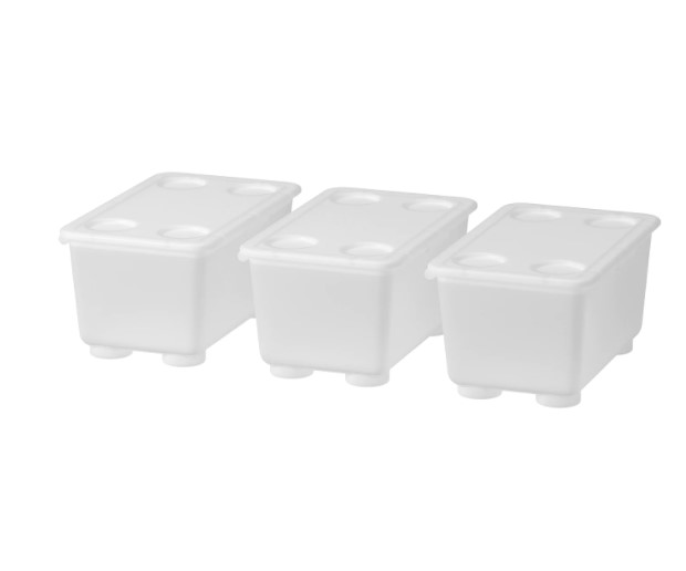 BỘ 3 HỘP NHỰA CÓ NẮP GLIS IKEA