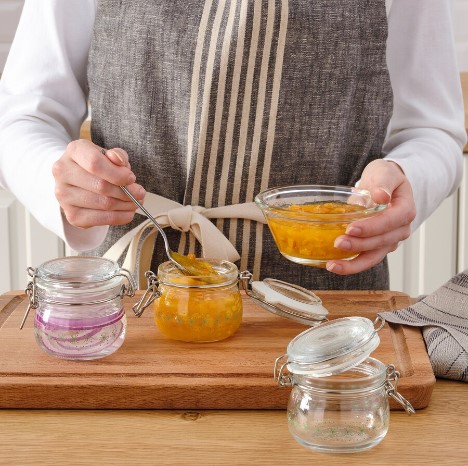 BỘ 3 LỌ HOA VĂN CÓ NẮP KORKEN IKEA - XANH 130ml