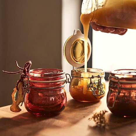 BỘ 3 LỌ CÓ NẮP KRÖSAMOS IKEA - NHIỀU MÀU 130ml