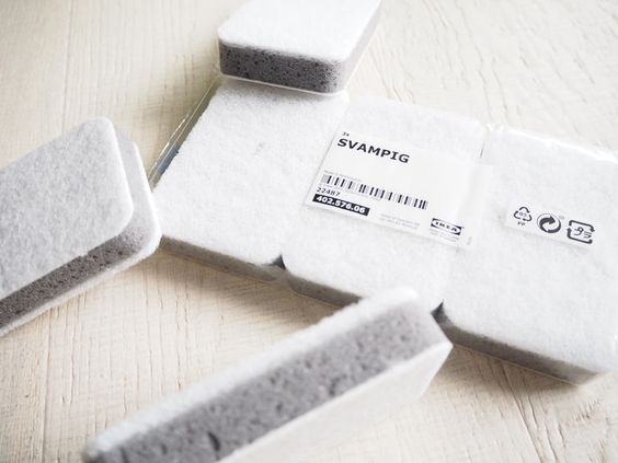 BỘ 3 MIẾNG CỌ RỬA BÁT ĐA NĂNG IKEA SVAMPIG