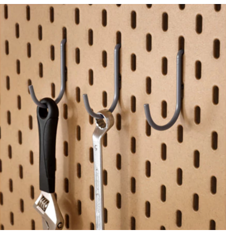 BỘ 3 MÓC TREO SKÅDIS IKEA - XÁM