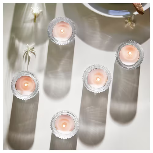 BỘ 30 NẾN THƠM LUGNARE IKEA - HỒNG 3.5 giờ