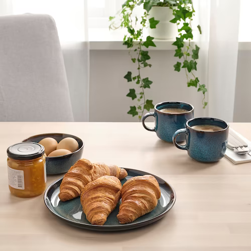 BỘ 4 ĐĨA NÔNG LÒNG GLADELIG IKEA - XANH LAM 25 cm