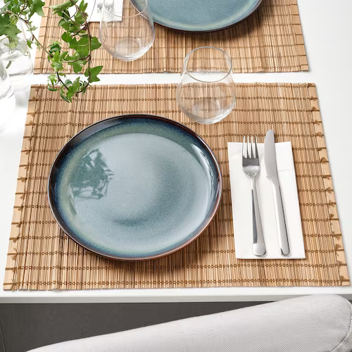 BỘ 4 ĐĨA NÔNG LÒNG GLADELIG IKEA - XANH LAM 25 cm