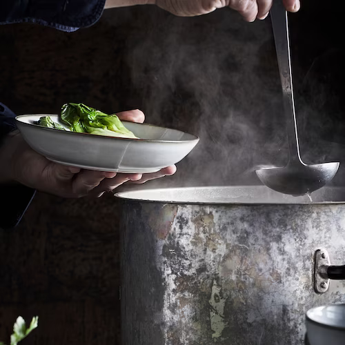 BỘ 4 ĐĨA SÂU LÒNG GLADELIG IKEA - XÁM 21 cm