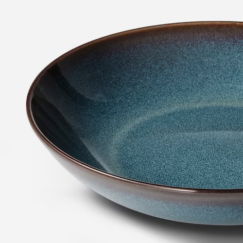 BỘ 4 ĐĨA SÂU LÒNG GLADELIG IKEA - XANH ĐẬM 21 cm