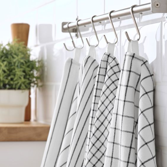 BỘ 4 KHĂN LAU BÁT RINNIG IKEA - KẺ 45 x 60 cm